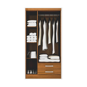 Closet Yardas S443 / 3 Puertas / 2 Cajones