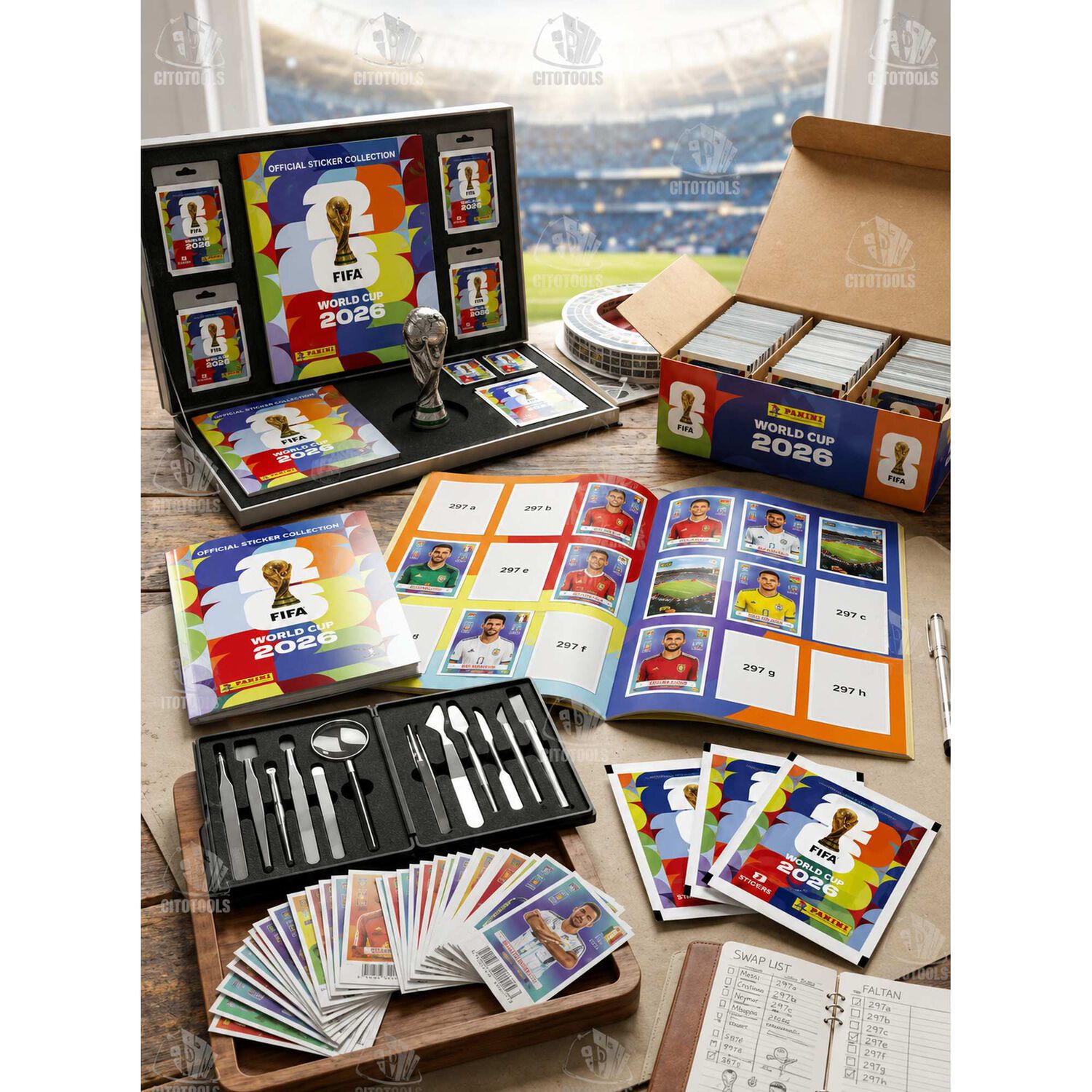 Pack &Aacute;lbum Panini Tapa Blanda 2026 + 2 Sobres Oficiales image number 2.0