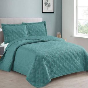 Quilt Andes Liso Turquesa 2 Plazas