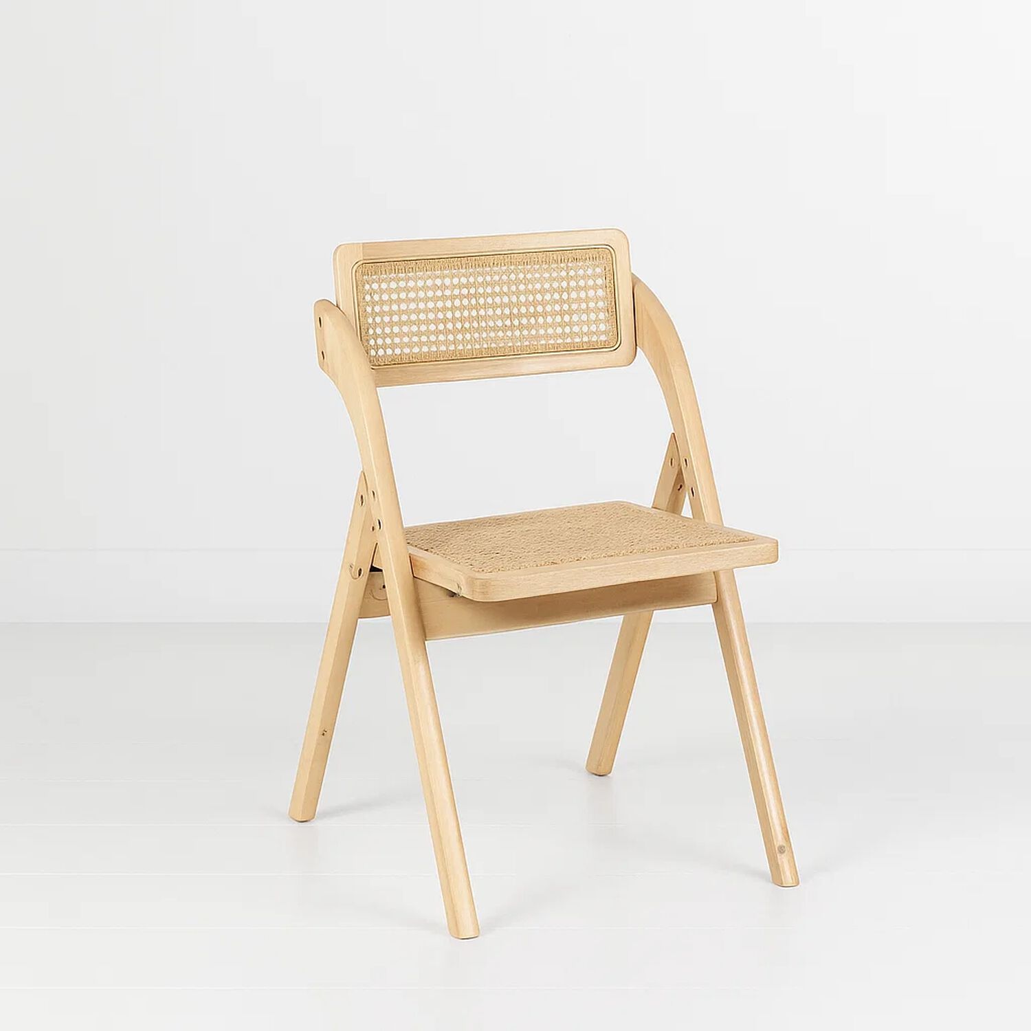 Silla Ambar Plegable De Madera Rattan Natural image number 0.0