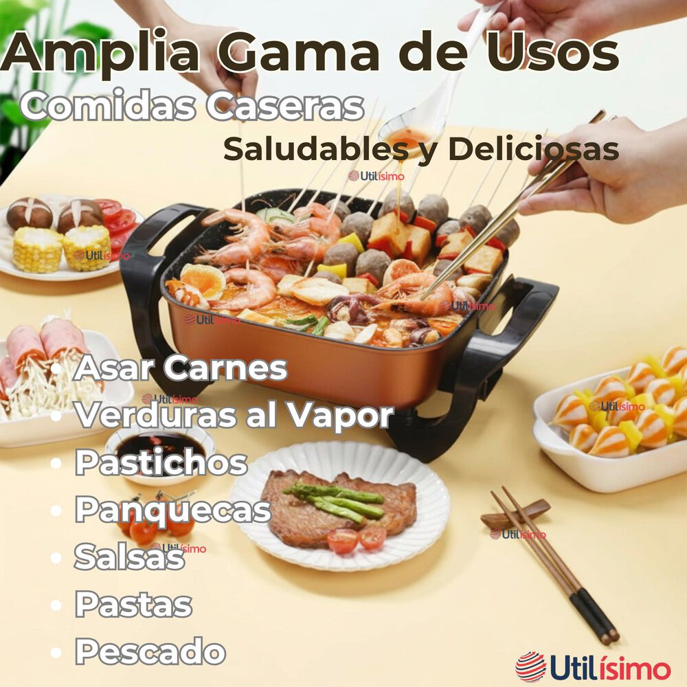 Sartén Eléctrico Multifuncional Antiadherente 1350w De Potencia image number 6.0