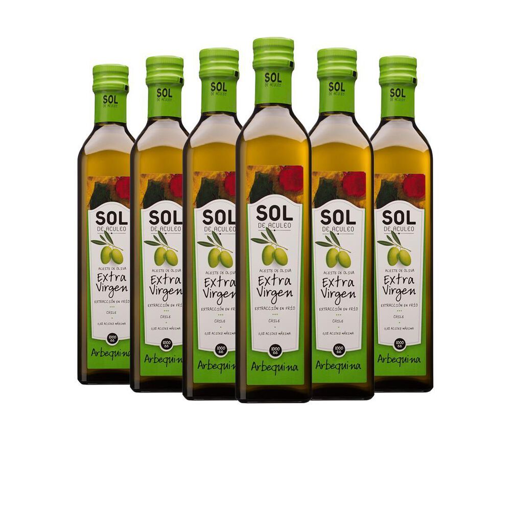 Aceite De Oliva Ev Sol De Aculeo Arbequina 6 X 1000 Ml image number 0.0