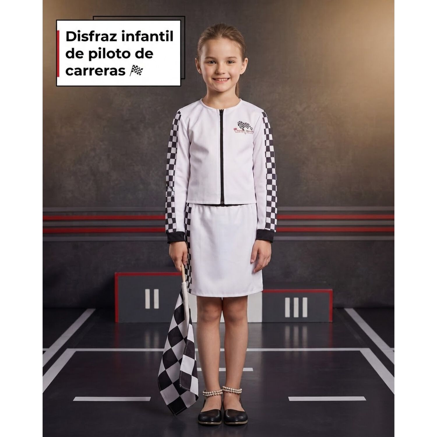 Disfraz Infantil Carreras Formula 1 Ni&ntilde;a image number 1.0