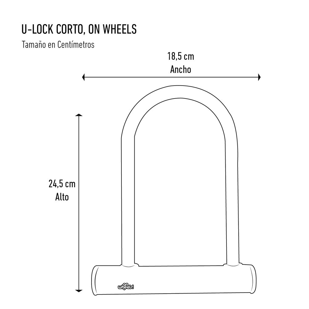 Candado U-lock Onwheels Corto - Naranjo image number 5.0