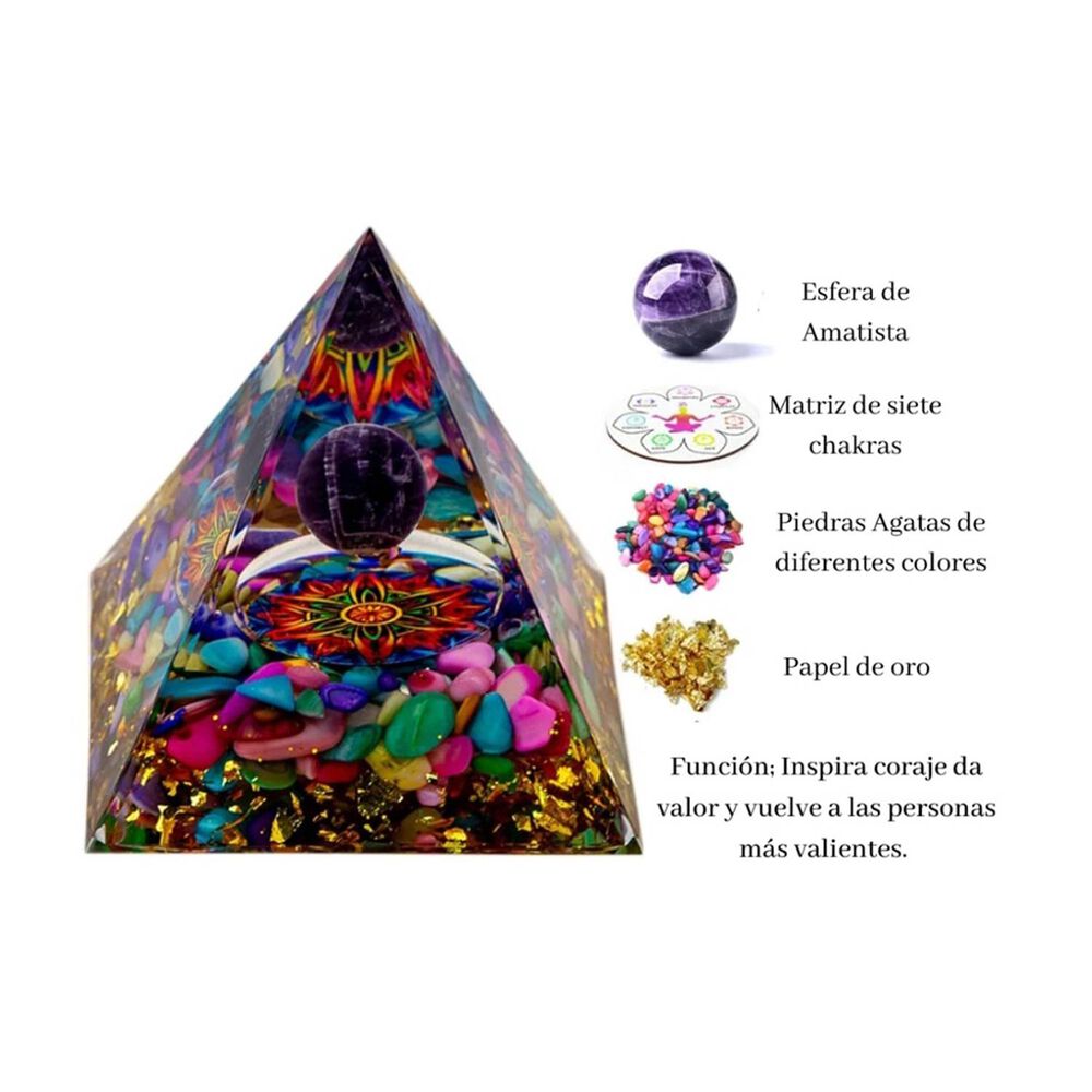 Pirámide 7 Chakras De Orgón image number 1.0