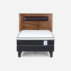 Cama Europea Rosen New Style 6 / 1.5 Plazas / Base Normal + Respaldo