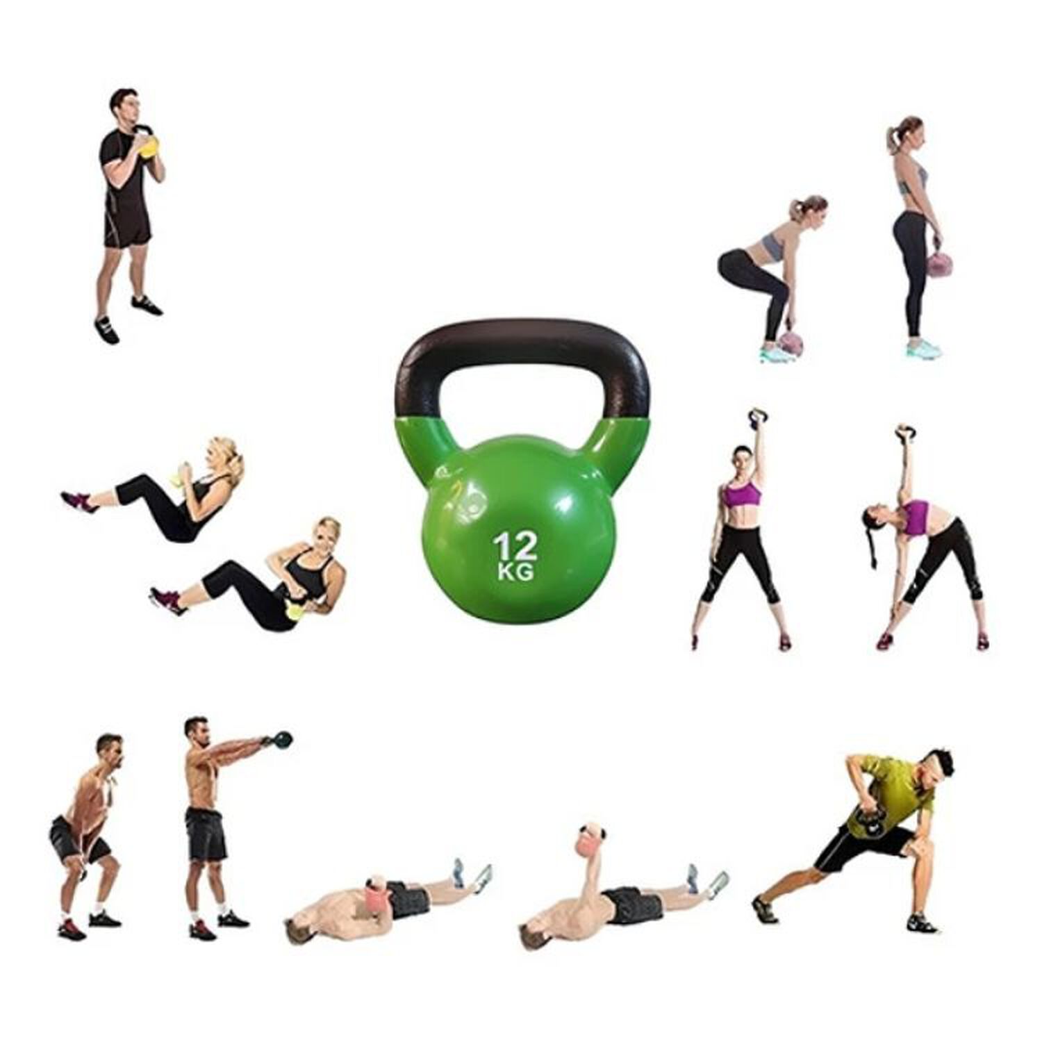 Pesa Rusa Kettlebell 12kg Acero Y Vinilo image number 2.0