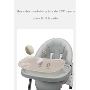 Silla De Comer Lubabycas Plegable Con Ruedas Gris
