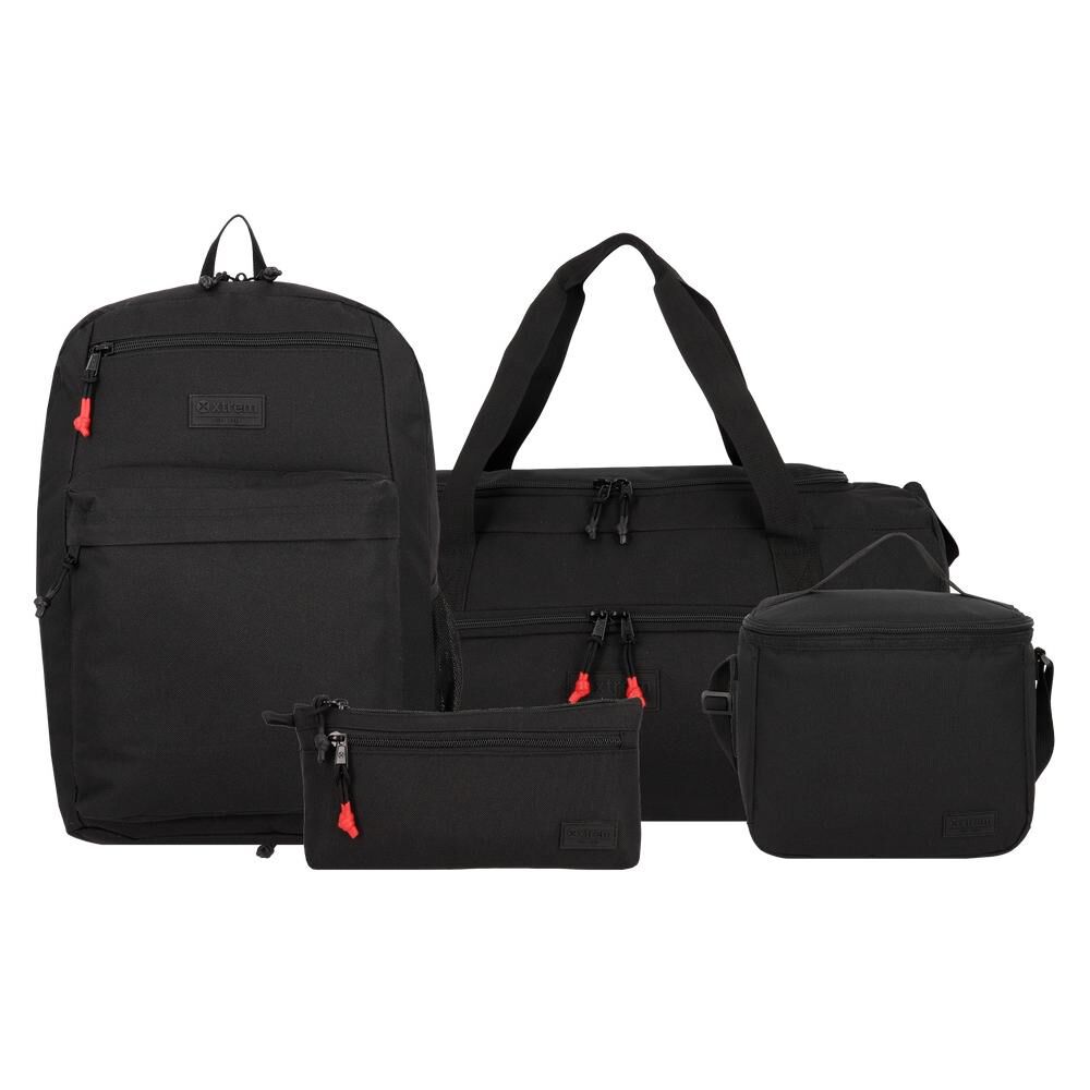 Megapack 6xt Mochila Ni&ntilde;o Xtrem Negro/rojo image number 0.0