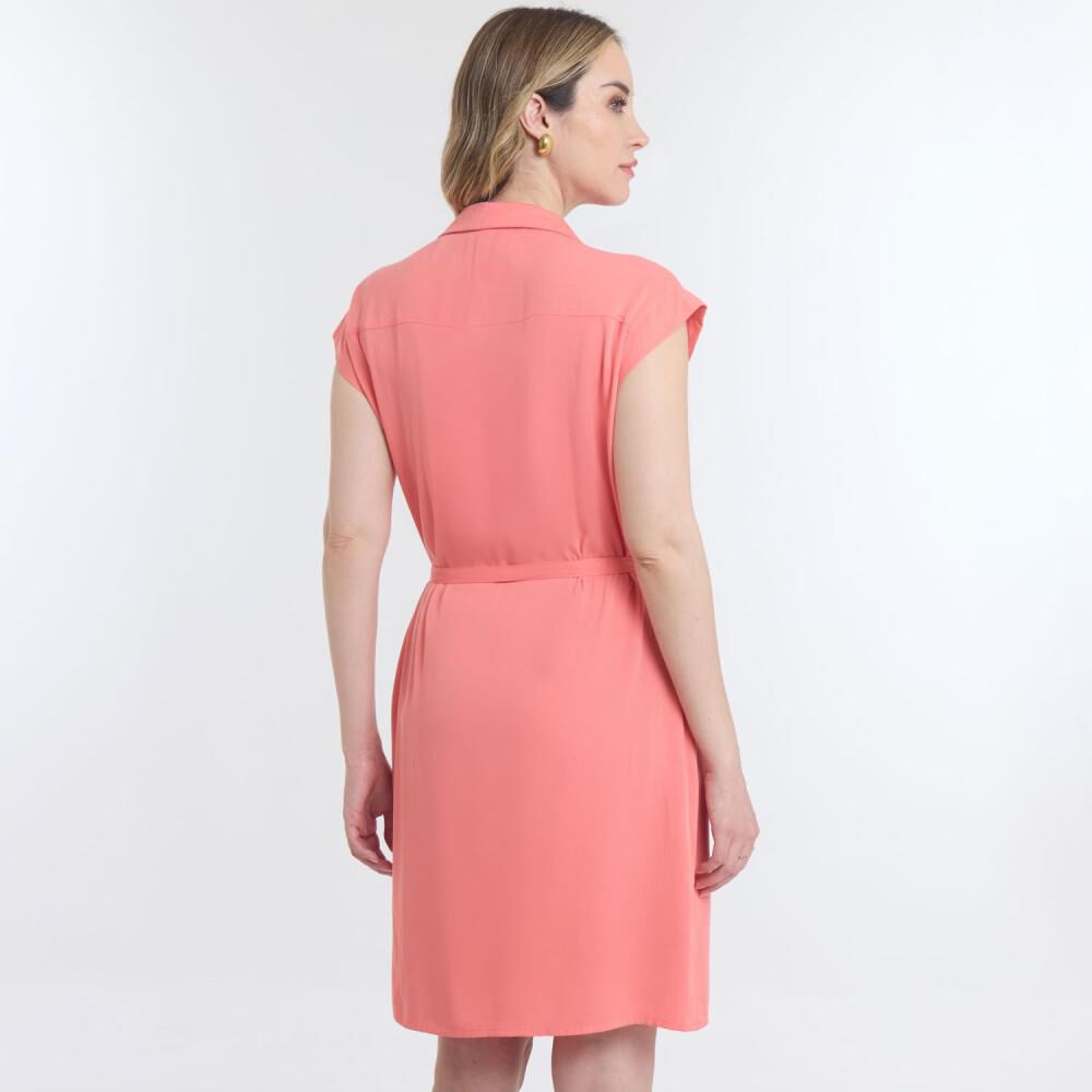Vestido Tipo Camisero Liso Abotonado Sin Mangas Mujere Geeps image number 3.0