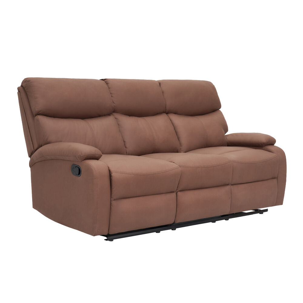 Berger Sof&aacute; Reclinable Milan 3 Cuerpos Caf&eacute; image number 1.0