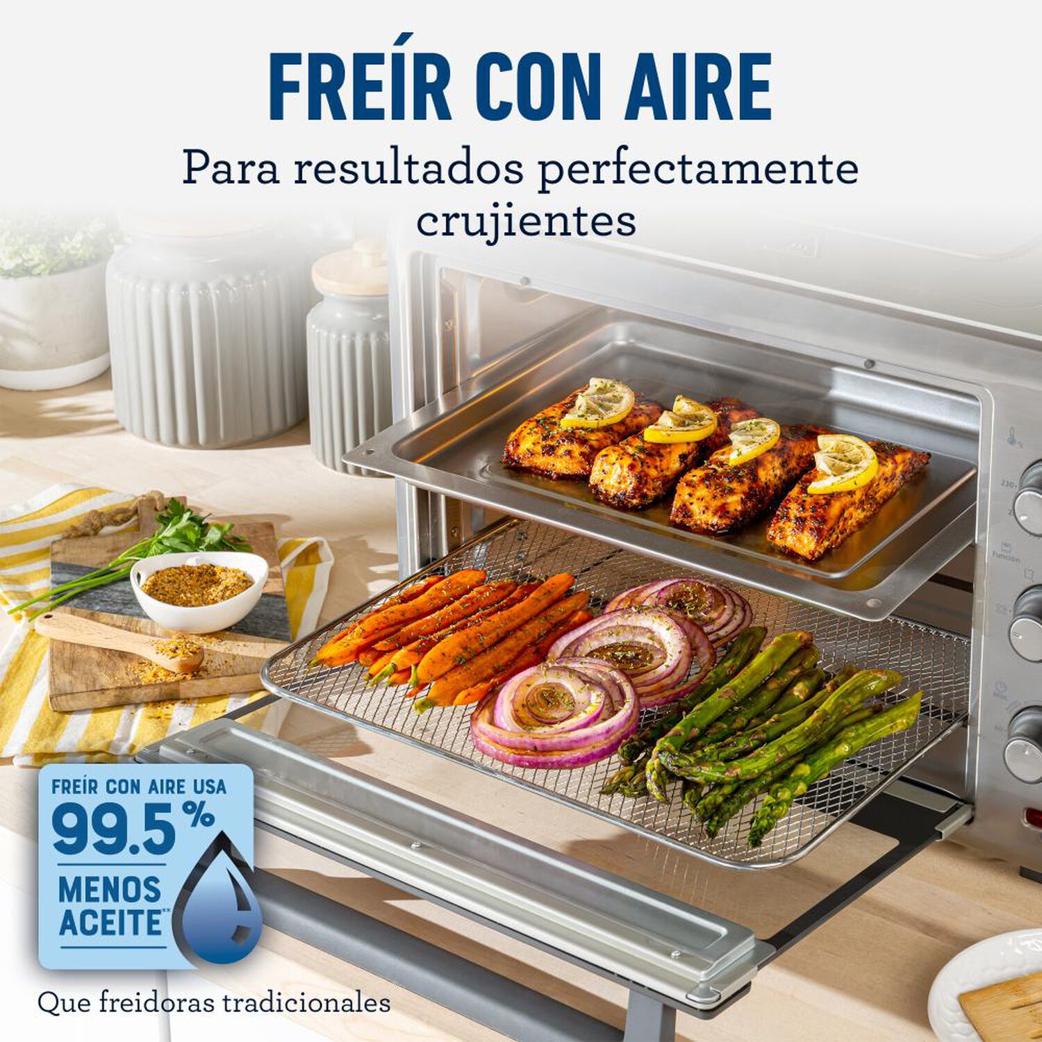 Horno El&eacute;ctrico con freidora de aire Oster TSSTTVLS35 / 35 Litros / 1500W image number 2.0