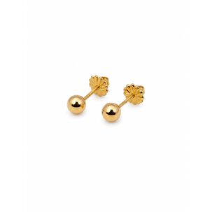 Aros Bolita 5mm N3 Oro18k 0.65gr Ni&ntilde;a Juvenil Hipoalerg&eacute;nico Dorado