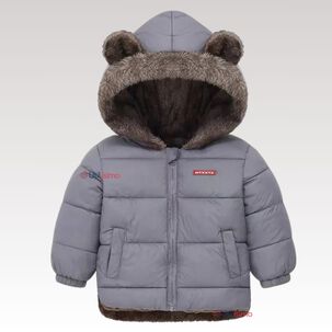Parka Con Capucha Manga Larga Unicolor Niño Y Niña Jump Kids Grey