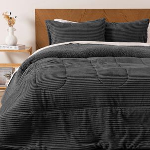 Plumon Corduroy Coral Sherpa 2 Plazas Marengo