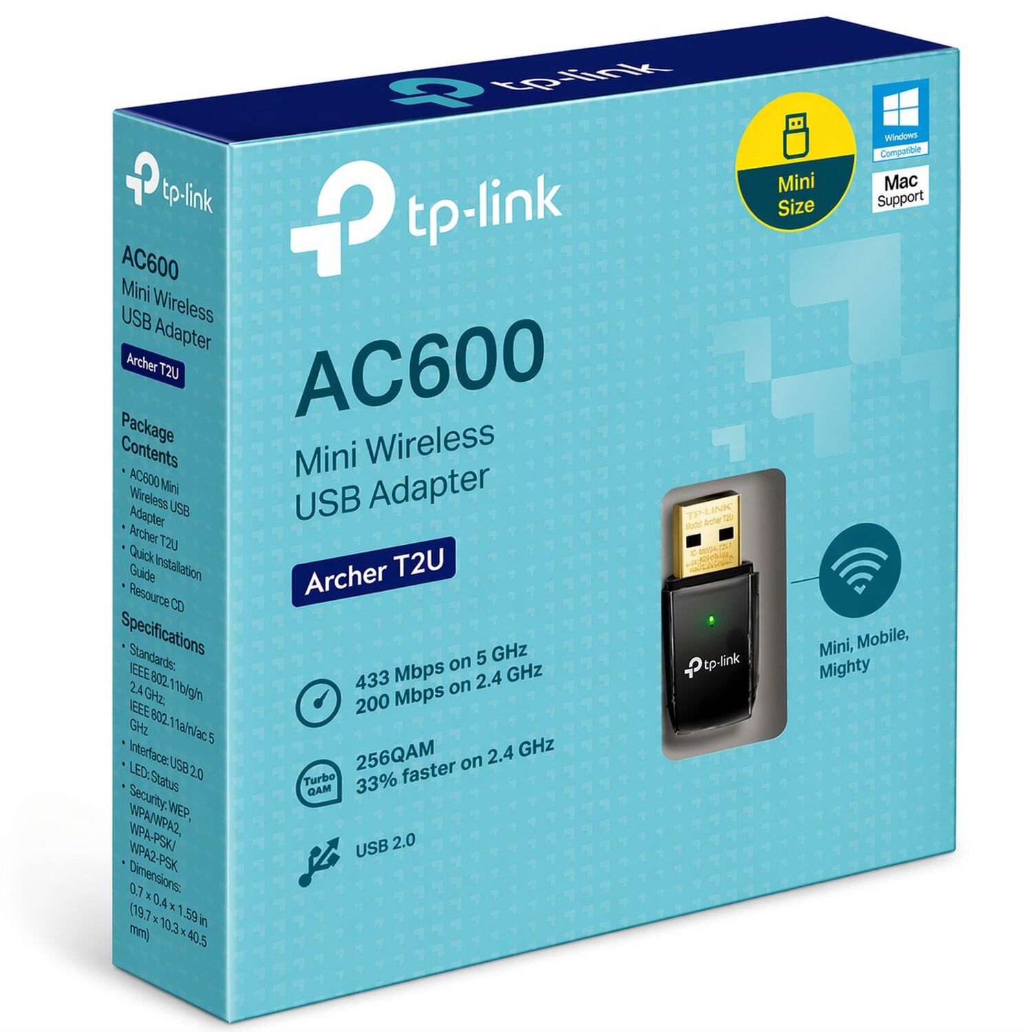 Adaptador Wifi Usb Tp-link Archer T2u Dual Band 600mbps image number 7.0