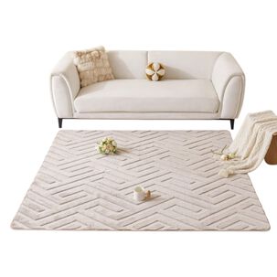 Alfombra Rectangular Para Living 160x200cm Jacquard