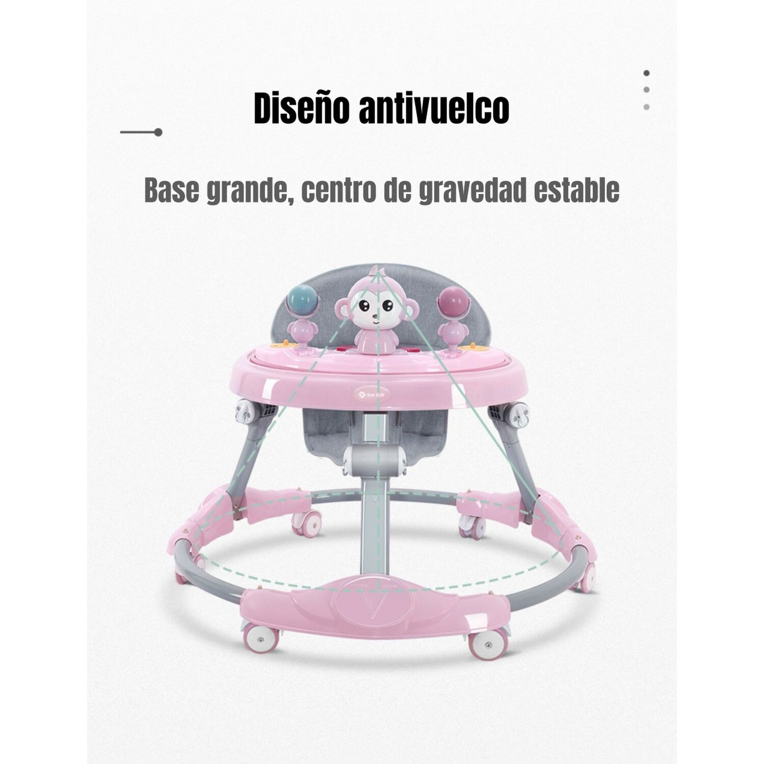 Andador Caminador Plegable Apoya Pies Bora Azul Lubabycas image number 2.0