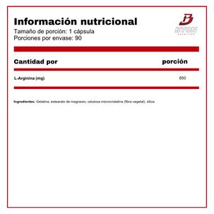 L-arginine Maximum Strength 850 Mg 90 C&aacute;psulas