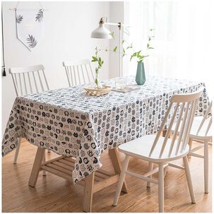 Mantel Para Mesa Rectangular De Lino De Algod&oacute;n 140x220cm Md02
