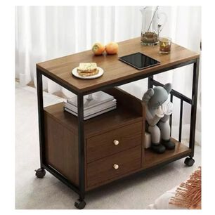Mesa Auxiliar Con Cajones Estilo Industrial Con Ruedas