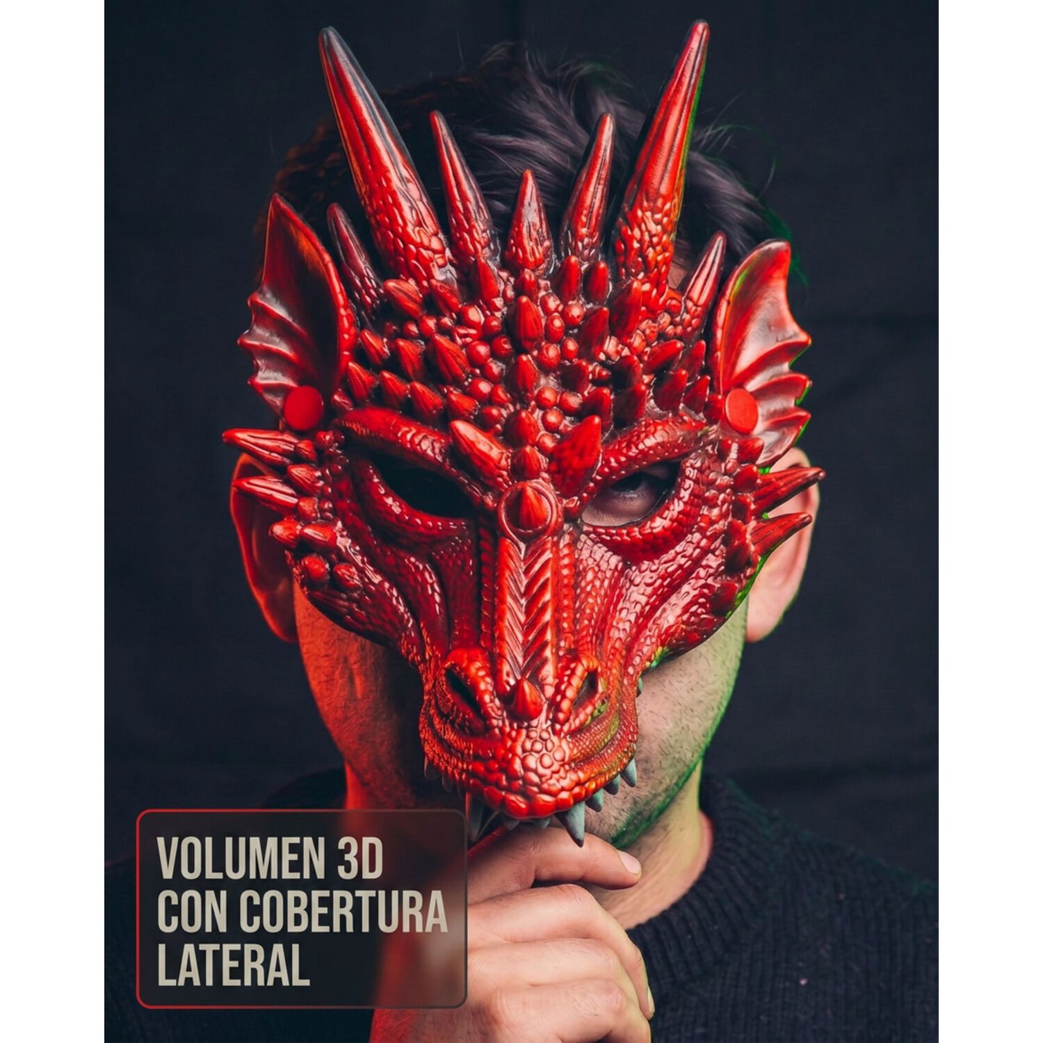 M&aacute;scara De Drag&oacute;n 3d Suave C&oacute;moda Cosplay Halloween Fiesta image number 12.0