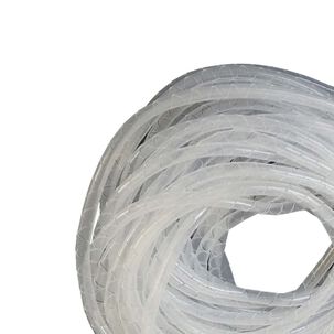 Organizador / Ordena Cable En Espiral Blanco 4mm - 10 Mts