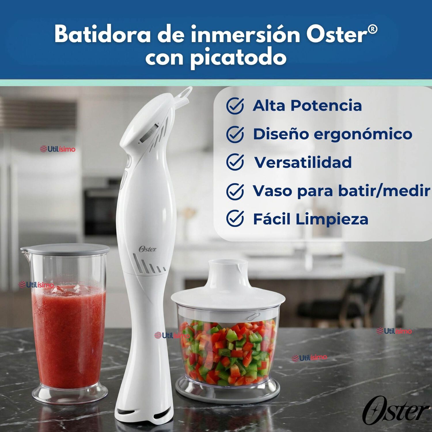 Batidora De Inmersi&oacute;n Oster Con Picatodo 2612 image number 1.0