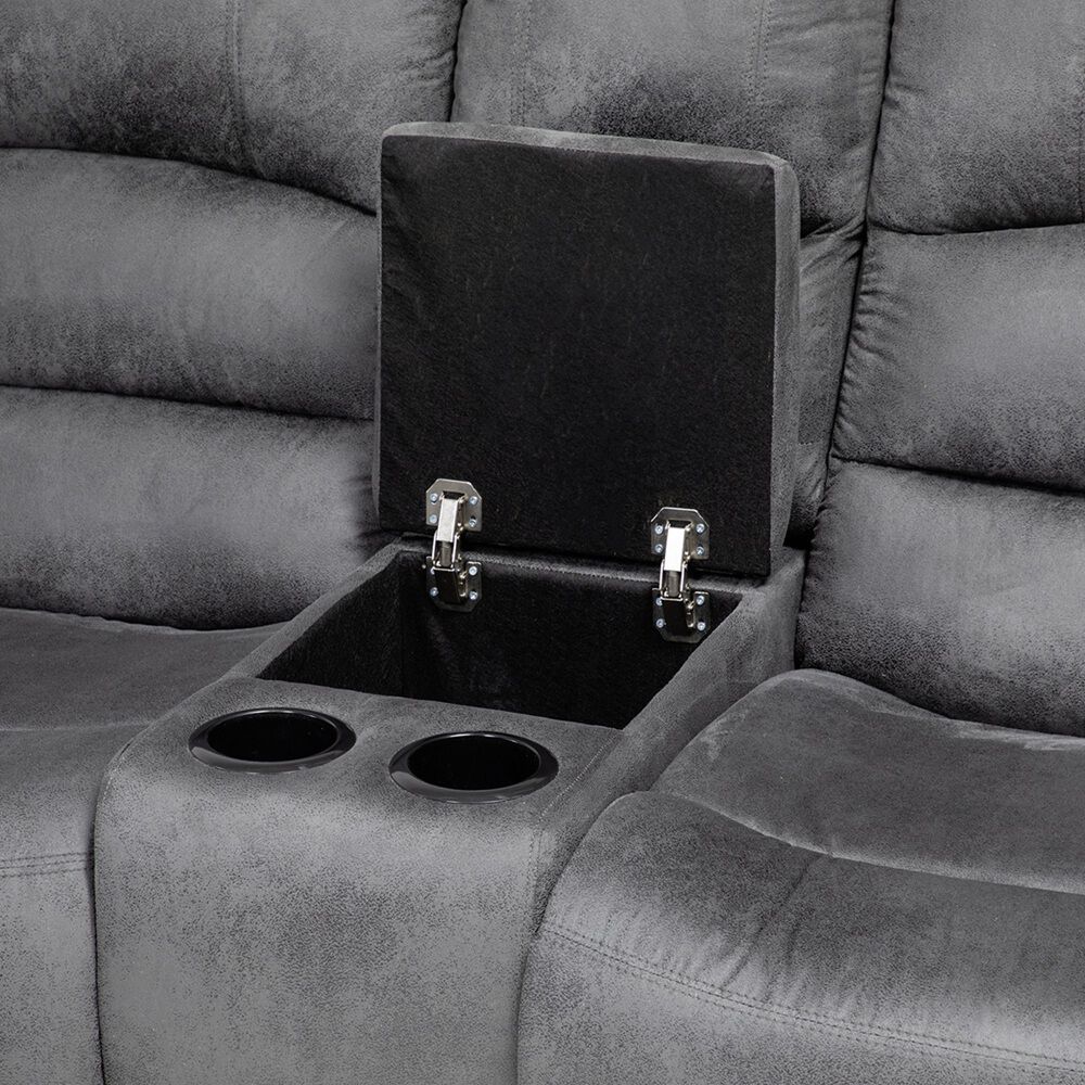 Sof&aacute; Seccional Reclinable Moderno Gris Castle 7245chcgr image number 8.0