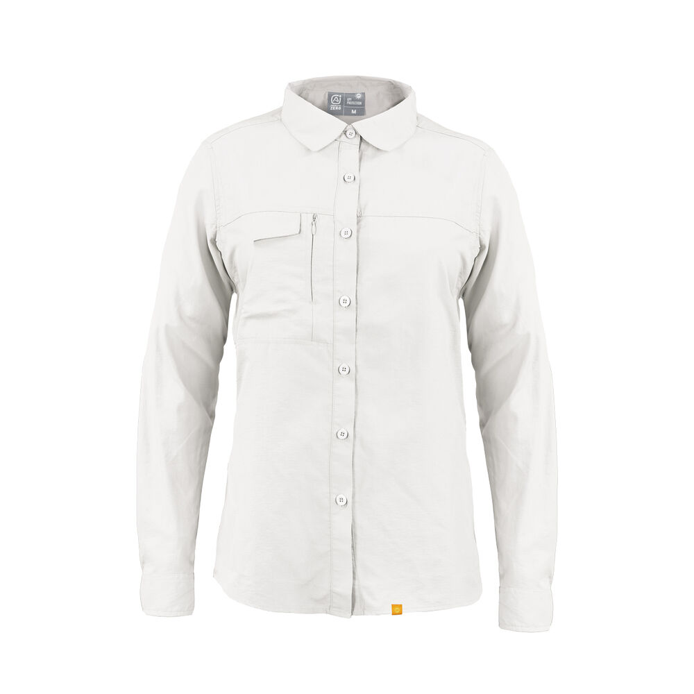 Blusa Outdoor Mujer Lightwind Ripstop Blanco Invierno Uv image number 1.0