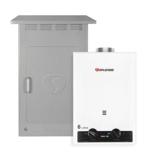 Pack Calefont 6l Tiro Natural Gas Licuado + Gabinete