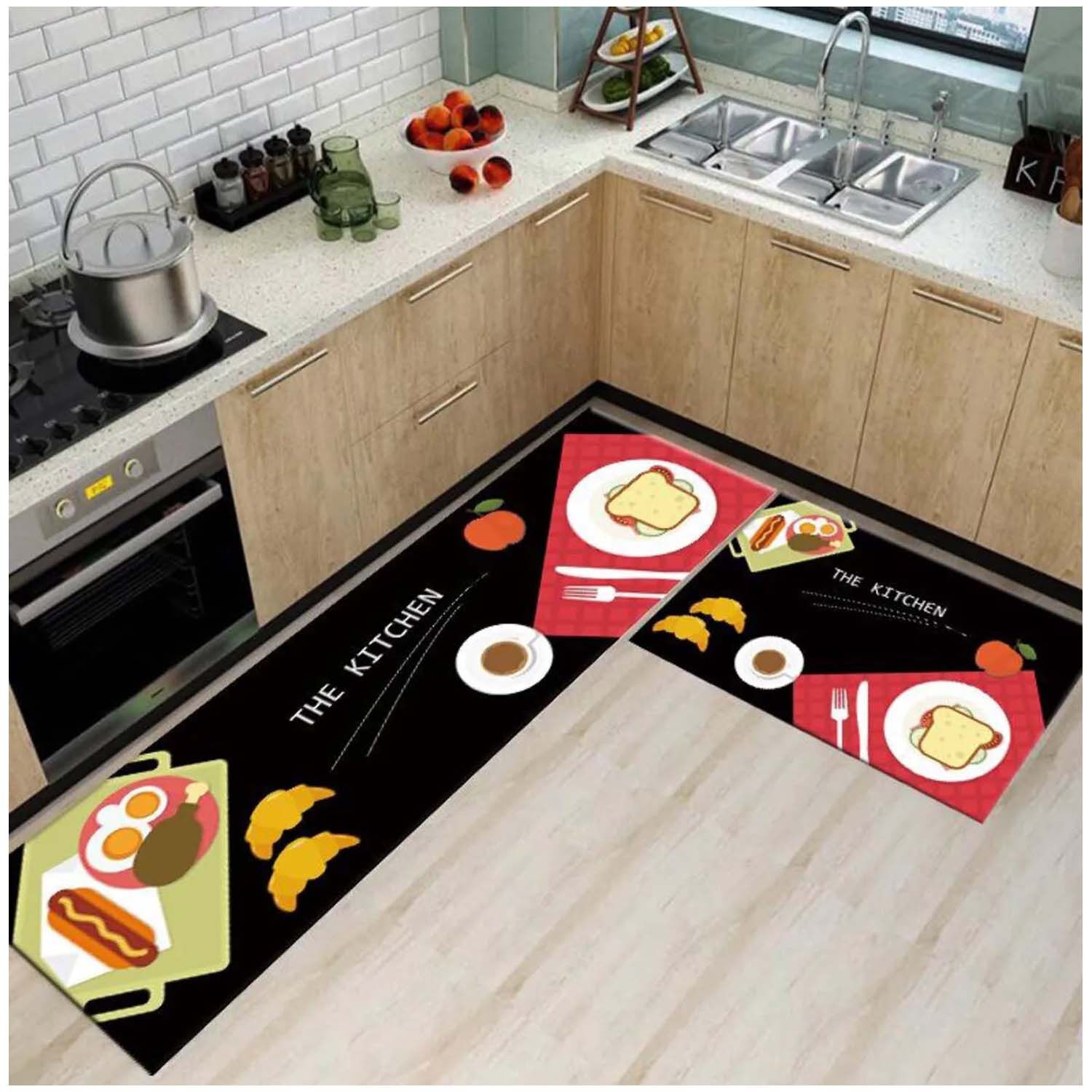 Pack De 02 Alfombra Para Cocina Con Antideslizantes Md28 image number 0.0