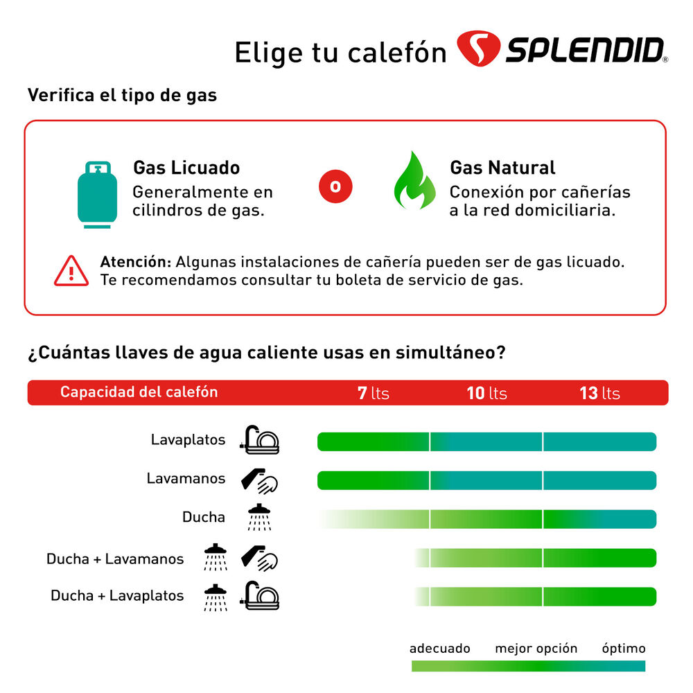 Calefont 10 Litros Gas Licuado Tiro Forzado Splendid image number 6.0
