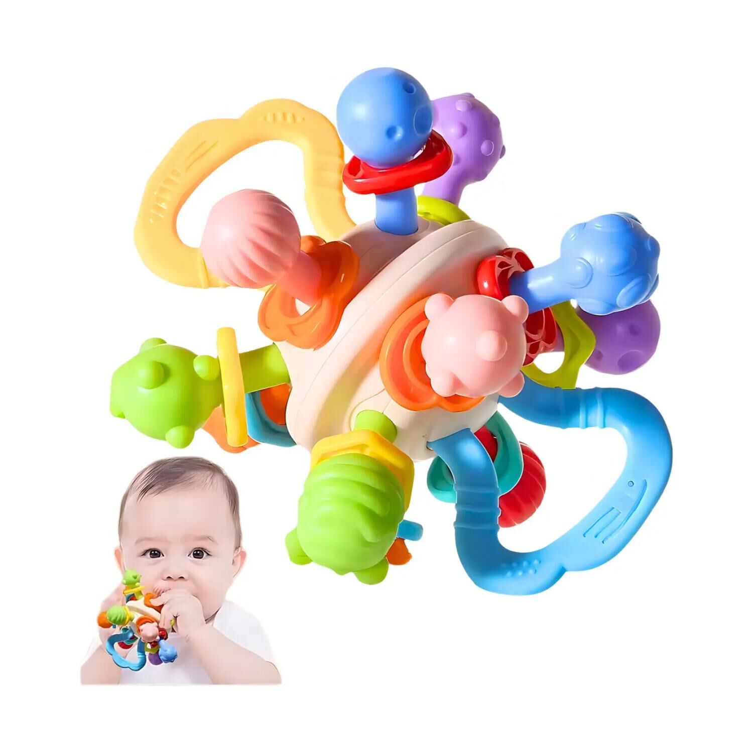 Juguete Mordedor Rascador Pelotas Sensoriales Para Bebes image number 0.0