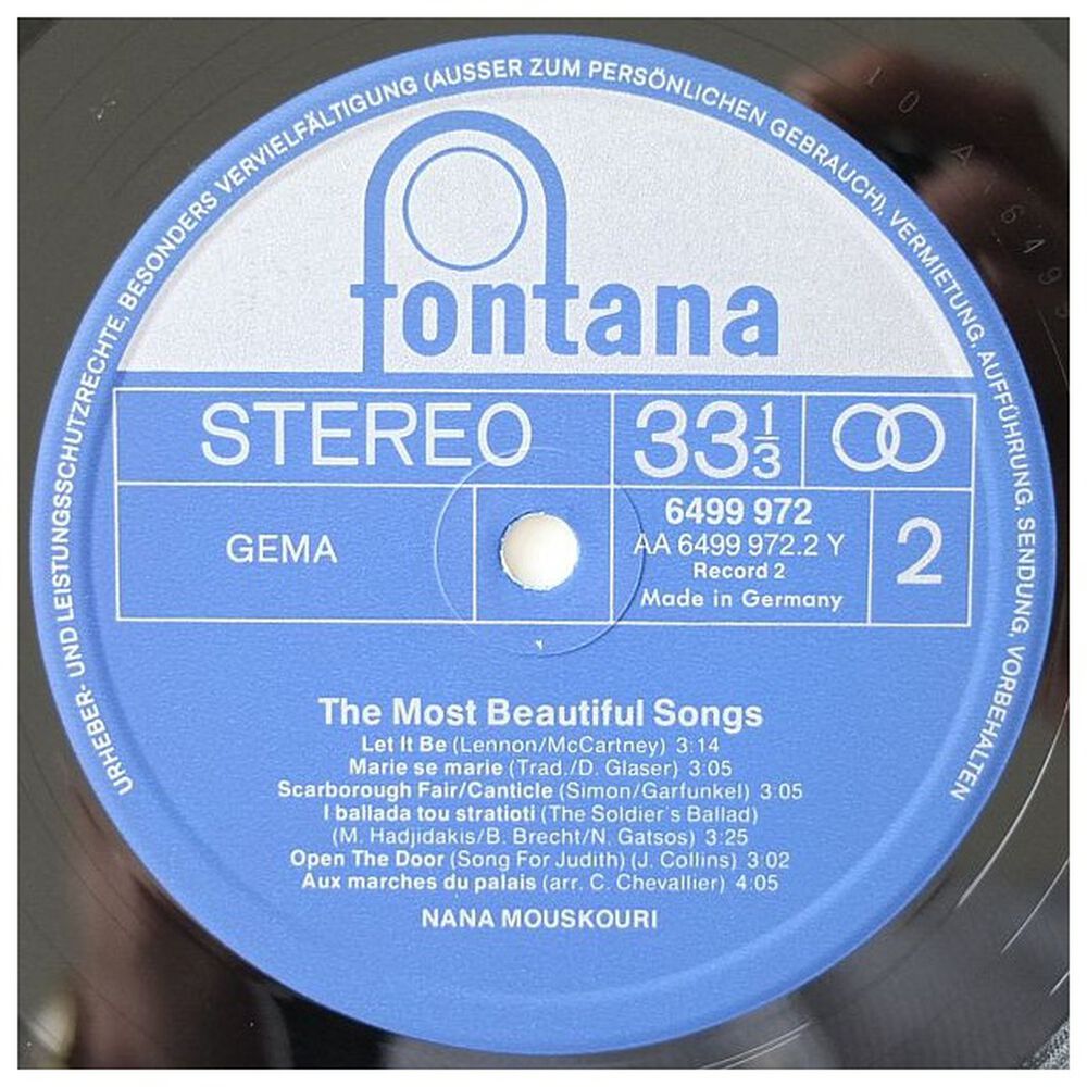 Nana Mouskuori - The Most Beautiful Songs (2lp) | Vinilo Usado image number 6.0