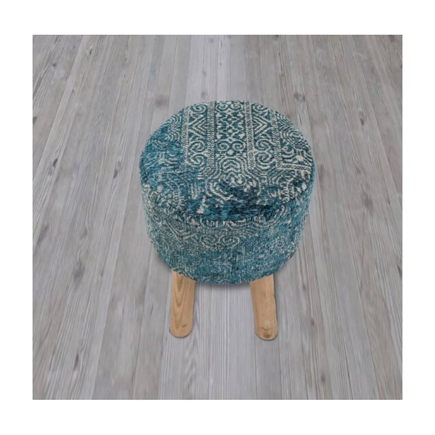 Taburete Jacquard Turquesa image number 1.0