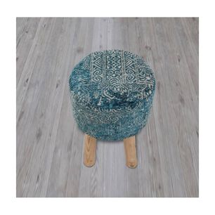 Taburete Jacquard Turquesa