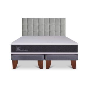 Cama Europea Cic New Ortopedic / 2 Plazas / Base Dividida + Respaldo