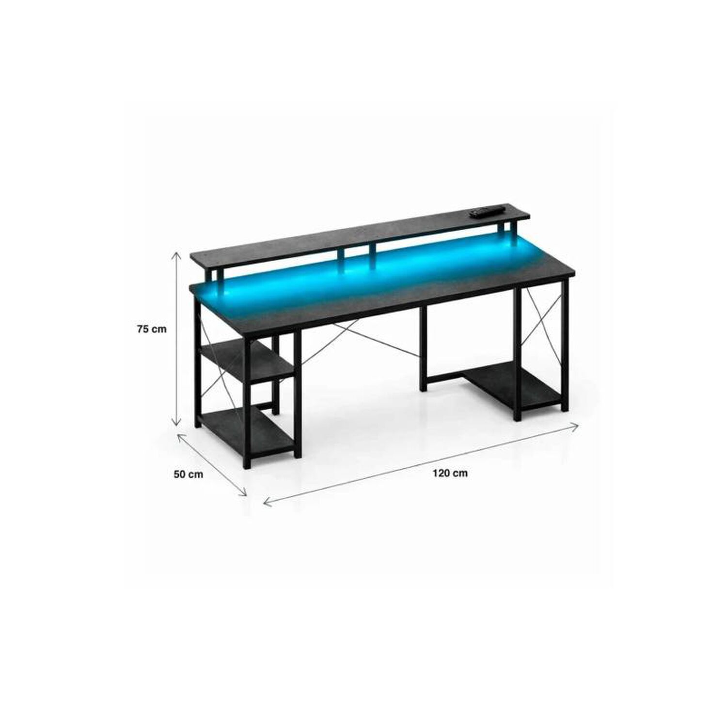 Escritorio Gamer Tekna 120 Cm Con Luz Led Y Estructura Met&aacute;lica image number 5.0
