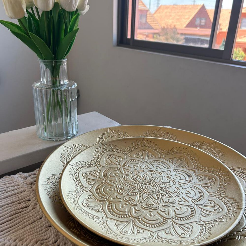 Set De 2 Platos Decorativos - Dise&ntilde;o M&aacute;ndala image number 3.0