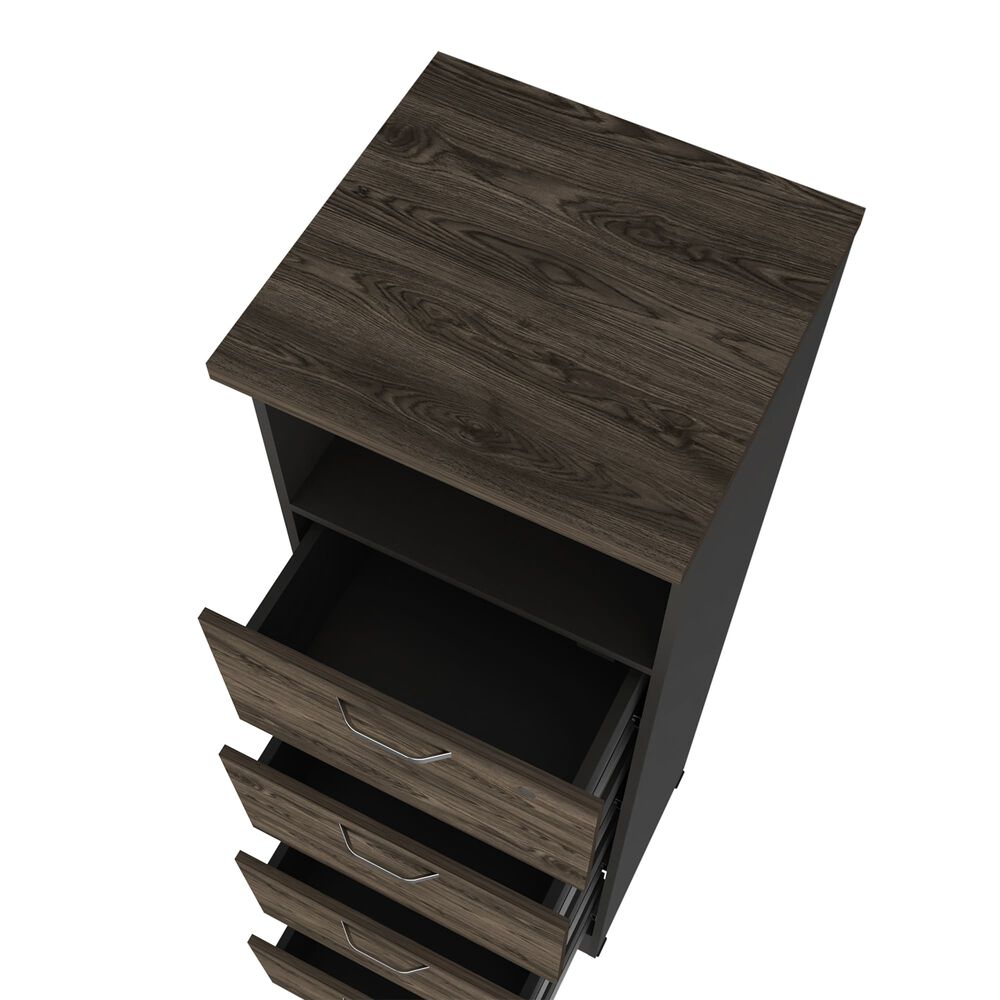 Cajonera 161,6x47,5x45 Cm Fm-004n Negro Y Caf&eacute; Oscuro image number 5.0