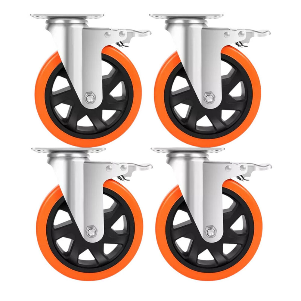 Set X4 Ruedas De 4 Pulgada Giratoria Para Muebles Con Frenos image number 0.0