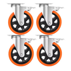 Set X4 Ruedas De 4 Pulgada Giratoria Para Muebles Con Frenos