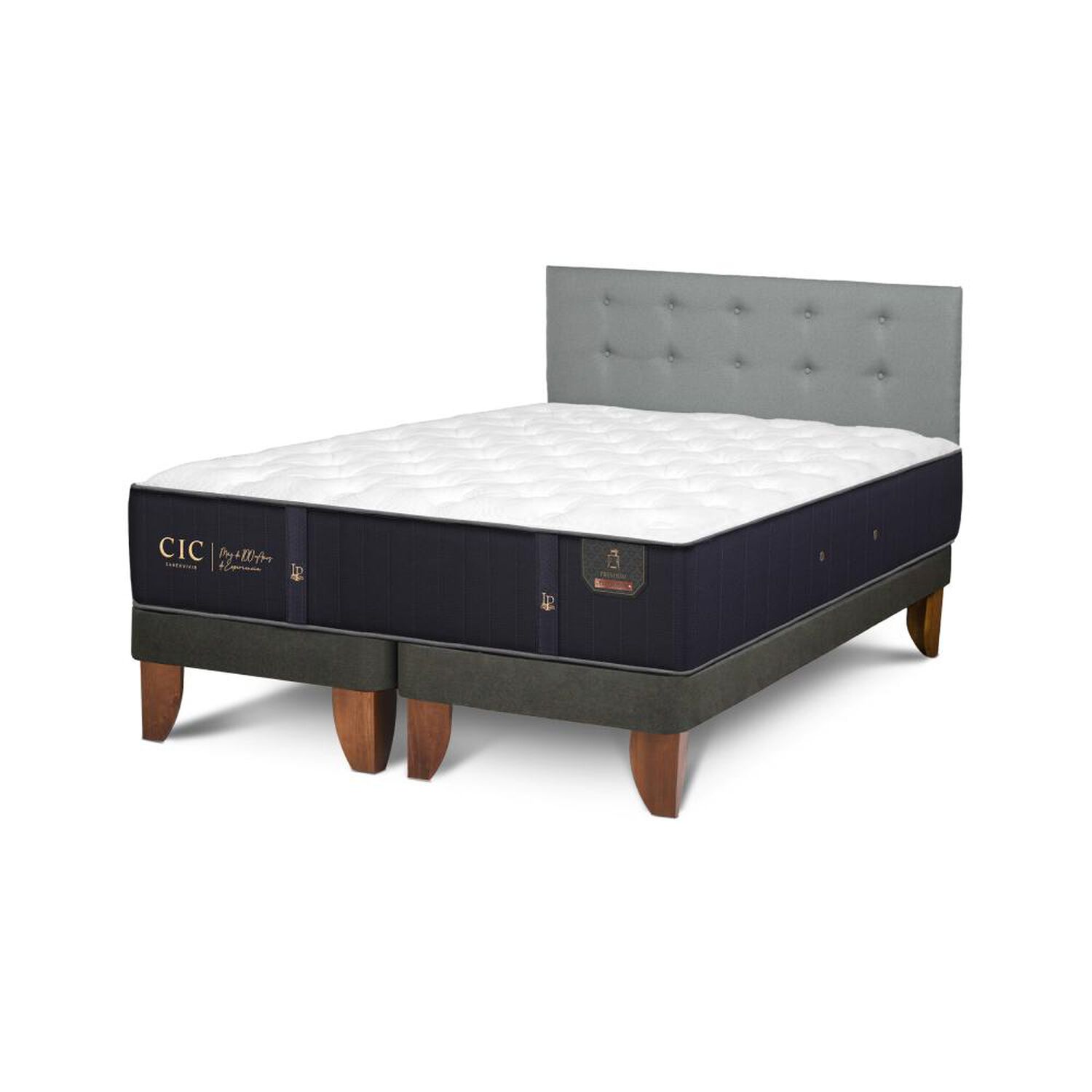 Cama Europea Cic Premium / King / Base Dividida + Respaldo image number 3.0