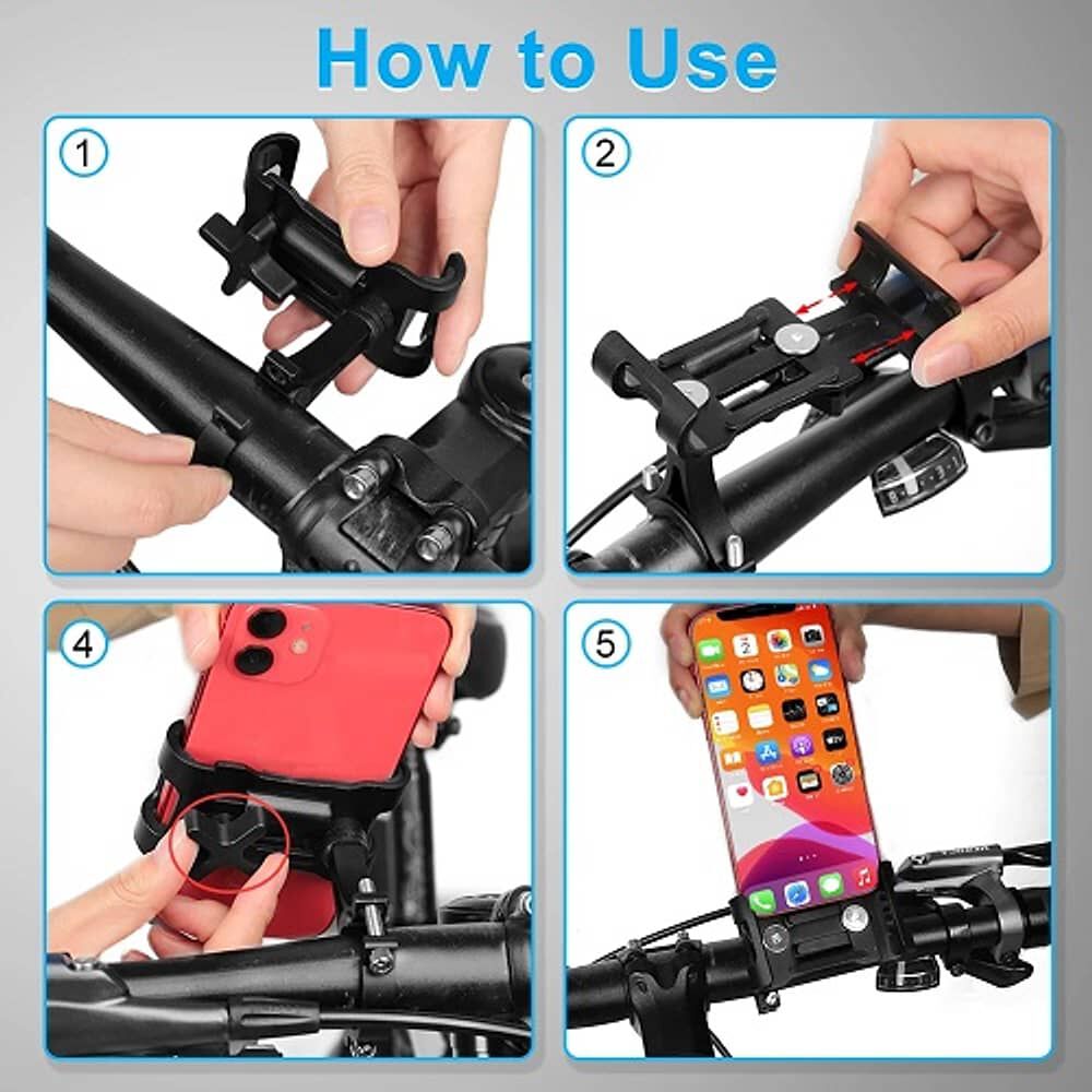 Soporte Base De Celular Para Bicicleta De Metal Acero Portacelular Para Telefono De Bici O Motocicleta image number 5.0
