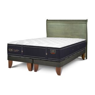 Cama Europea Cic Linea Premium / 2 Plazas / Base Dividida + Respaldo