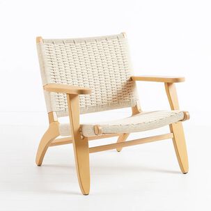 Butaca Sitial Danesa Wegner - Madera Hilo De Cuerda