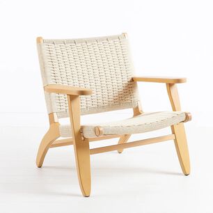 Butaca Sitial Danesa Wegner - Madera Hilo De Cuerda