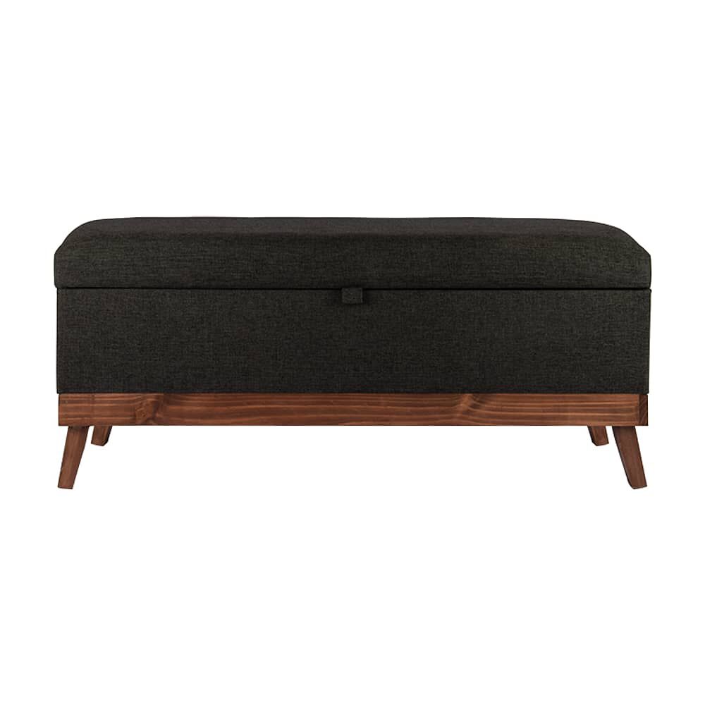 Banqueta Con Ba&uacute;l Incy Grafito Delta 120x40x50 Cm M&aacute;xima Design image number 0.0