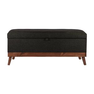 Banqueta Con Ba&uacute;l Incy Grafito Delta 120x40x50 Cm M&aacute;xima Design